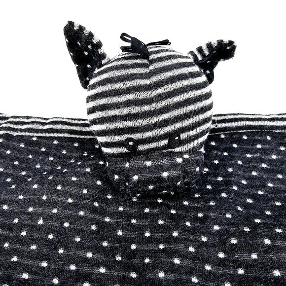 Demdaco Baby Lovey Zebra Cotton Knotted Soother Security Blanket Black & White - Picture 3 of 10